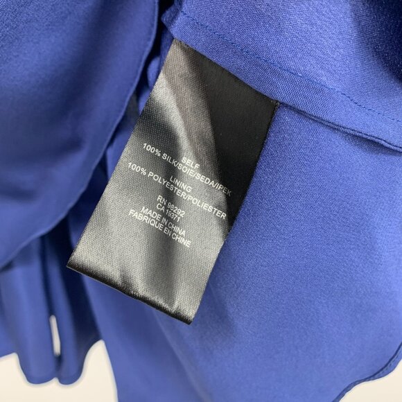 Tibi 100% Silk Top Ruffle Cami Tank Blue Sleeveless Racerback - Picture 7 of 10